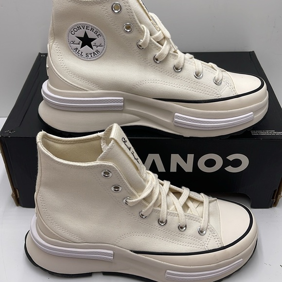 Converse WMNS RUN STAR LEGACY CX HI EGRET/BLACK/WHITE A00868C Platforms Sneakers - Picture 3 of 16
